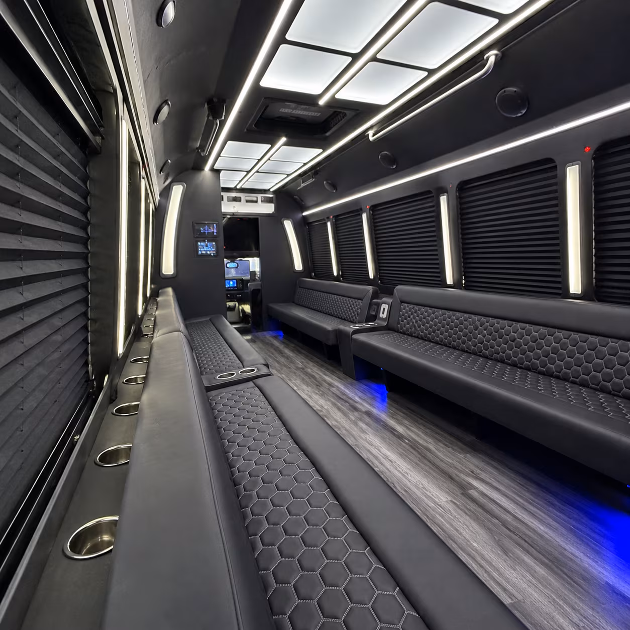 monterey park party bus rental interior