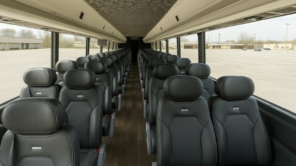 Interior of Charter Bus Company Downey's 18 Passenger Minibus in Downey