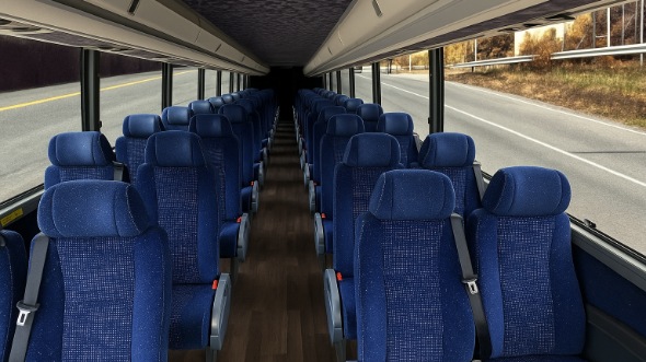 Interior of Charter Bus Company Rosemead's 25 Passenger Mini bus in Rosemead