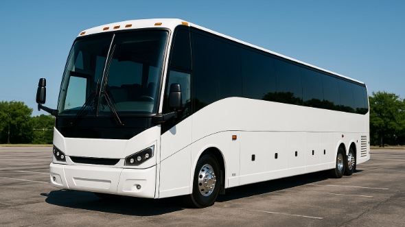 Exterior of Charter Bus Company West Covina's 50 Passenger Charter Bus in West Covina